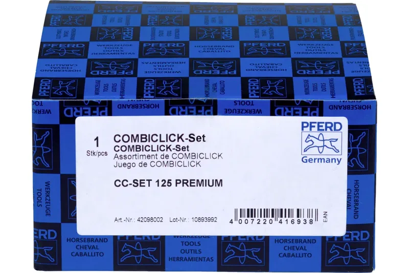 TOOLS 42098002 COMBICLICK-Fiberscheiben-Set Keramikkorn Ø125mm CO-COOL 36, 60, 80, 120 mit CC-H-GT-Stützteller für Edelstahl Durchmesser 125 mm by PFERD – product image 2 of 2