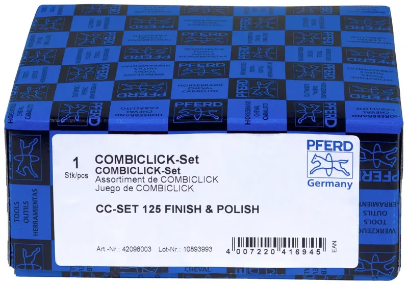 TOOLS 42098003 COMBICLICK-Vliesronden-Set Ø125mm VRH A100C, 180M, 240F und PNER W F mit CC-H-GT-Stützteller für Finish Durchmesser 125 mm de PFERD – image du produit 3 sur 3