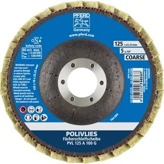 TOOLS 44694111 Pvl Fächerschleifscheibe Durchmesser 125 mm Bohrungs-Ø 22.23 mm Körnung (num) 100 5 St. de PFERD – image du produit 3 sur 3