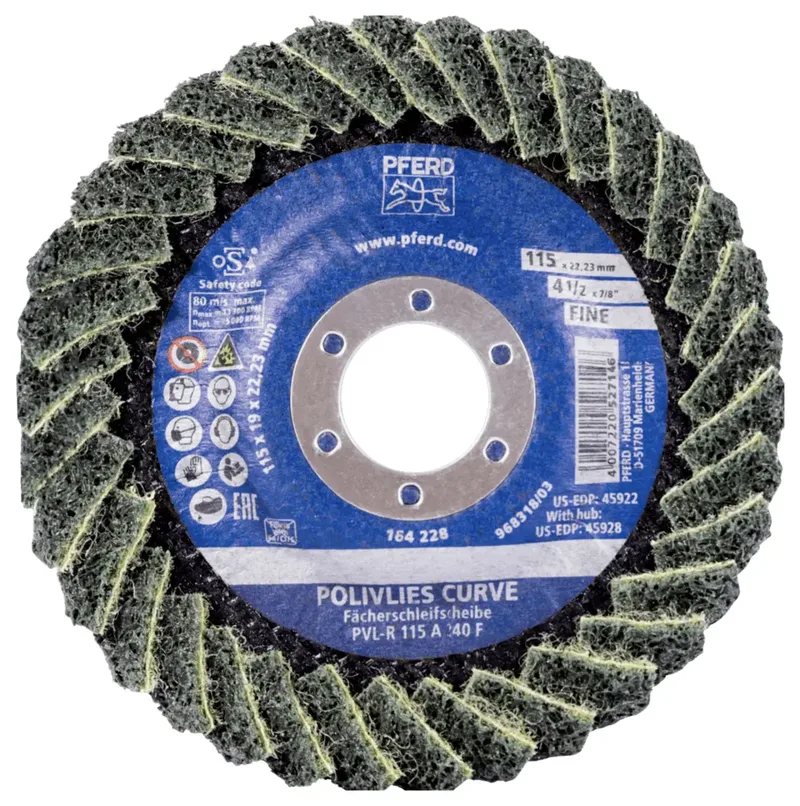 TOOLS 44694123 Fächerschleifscheibe Durchmesser 115 mm Körnung (num)=240 5 St. de PFERD – image du produit 2 sur 2