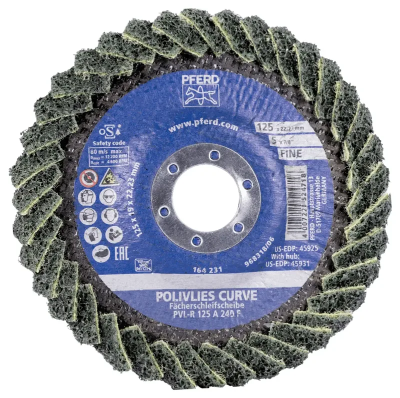 TOOLS 44694133 Fächerschleifscheibe Durchmesser 125 mm Körnung (num)=240 5 St. de PFERD – image du produit 2 sur 2