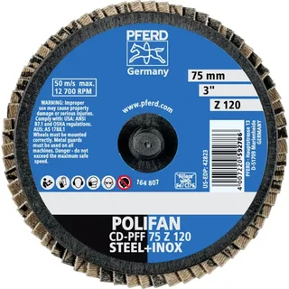 TOOLS 47202092 CDR PFF 75 Z 120 Fächerschleifscheibe Durchmesser 75 mm Körnung (num) 120 Kobaltbasislegierung, Bronze, Titan, Kupfer, Messing, Edelstahl de PFERD – image du produit 2 sur 2