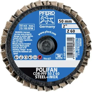 TOOLS 47202126 CDR PFF 50 Z 60 Fächerschleifscheibe Durchmesser 50 mm Körnung (num) 60 Kobaltbasislegierung, Bronze, Titan, Kupfer, Messing, Edelstahl de PFERD – image du produit 2 sur 2