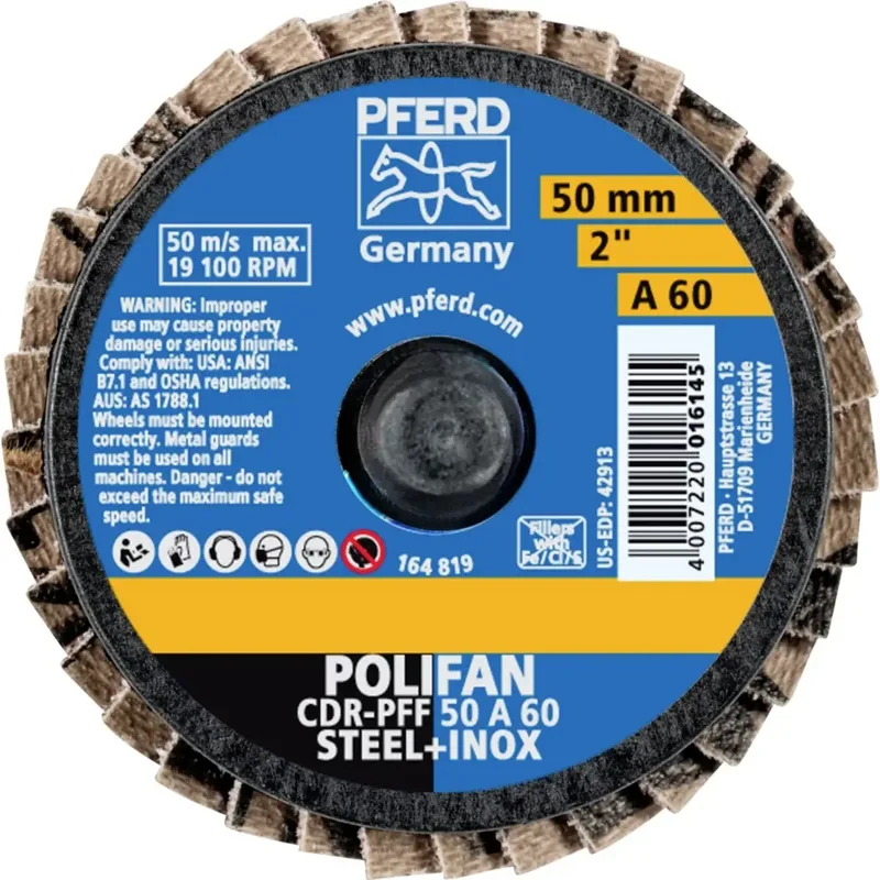 TOOLS 47202528 CDR PFF 50 A 60 Fächerschleifscheibe Durchmesser 50 mm Körnung (num) 60 Bronze, Titan, Titanlegierung, Kupfer, Messing, Edelstahl by PFERD – product image 2 of 2