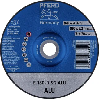 TOOLS 62217622 E 180-7 SG ALU Schruppscheibe gekröpft Durchmesser 180 mm Bohrungs-Ø 22.23 mm Aluminium, NE-Metalle 10 St. de PFERD – image du produit 1 sur 2
