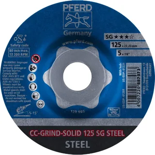 TOOLS 64185125 Cc-Grind-Solid Sg Steel Schleifscheibe Durchmesser 125 mm 10 St. by PFERD – product image 3 of 3