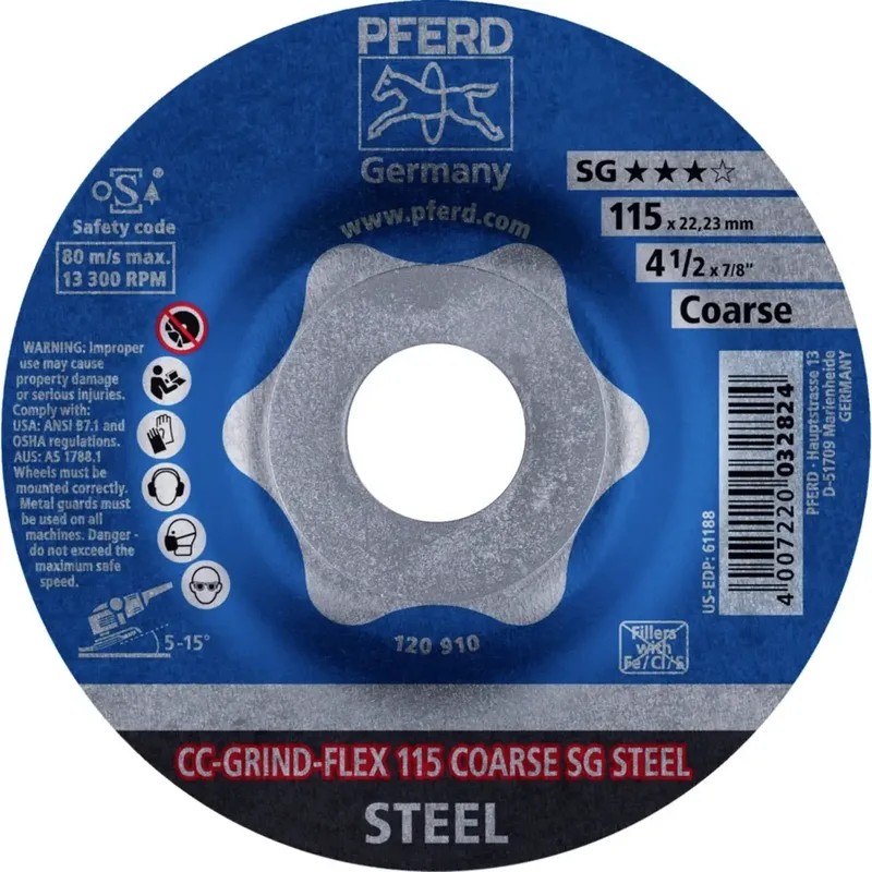 TOOLS 64188115 Schleifscheibe Durchmesser 115 mm Körnung (num)=36 10 St. von PFERD – Produktbild 2 von 2