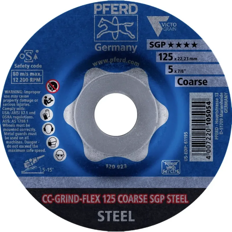 TOOLS 64188126 Schleifscheibe Durchmesser 125 mm Körnung (num)=36 10 St. fra PFERD – produktbillede 2 af 2