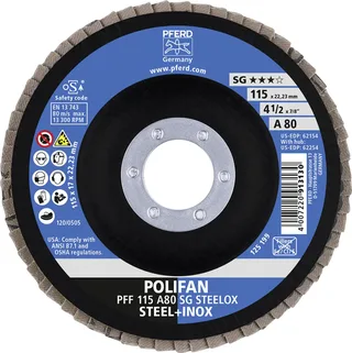 TOOLS 67608115 A Sg Steelox Fächerschleifscheibe Durchmesser 115 mm Bohrungs-Ø 22.23 mm Körnung (num) 80 10 St. by PFERD – product image 3 of 3