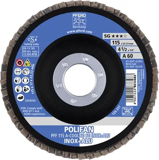 TOOLS 67656115 PFF 115 A-COOL 60 SG INOX+ALU Fächerschleifscheibe Durchmesser 115 mm Körnung (num) 60 10 St. by PFERD – product image 3 of 3