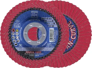 TOOLS 67689036 Co Sgp Curve Steelox Fächerschleifscheibe Durchmesser 115 mm Bohrungs-Ø 22.23 mm Körnung (num) 60 10 St. de PFERD – image du produit 1 sur 3