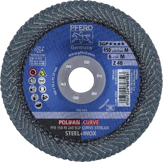 TOOLS 67689072 Z Sgp Curve Steelox Fächerschleifscheibe Durchmesser 150 mm Bohrungs-Ø 22.23 mm 10 St. de PFERD – image du produit 3 sur 3