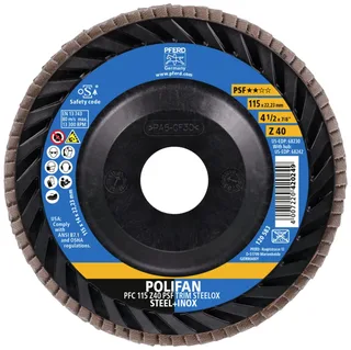 TOOLS 67771114 Fächerschleifscheibe Durchmesser 115 mm Körnung (num)=40 10 St. fra PFERD – produktbillede 3 af 3