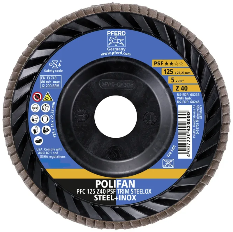 TOOLS 67771124 Fächerschleifscheibe Durchmesser 125 mm Körnung (num)=40 10 St. von PFERD – Produktbild 3 von 3