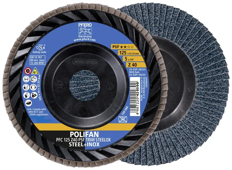 TOOLS 67771124 Fächerschleifscheibe Durchmesser 125 mm Körnung (num)=40 10 St. von PFERD – Produktbild 1 von 3