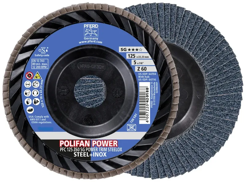 TOOLS 67772126 Fächerschleifscheibe Durchmesser 125 mm Körnung (num)=60 10 St. von PFERD – Produktbild 1 von 3
