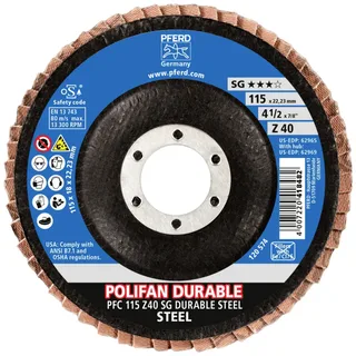 TOOLS 67782114 Fächerschleifscheibe Durchmesser 115 mm Körnung (num)=40 10 St. by PFERD – product image 3 of 3