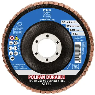 TOOLS 67782116 Fächerschleifscheibe Durchmesser 115 mm Körnung (num)=60 10 St. de PFERD – image du produit 3 sur 3