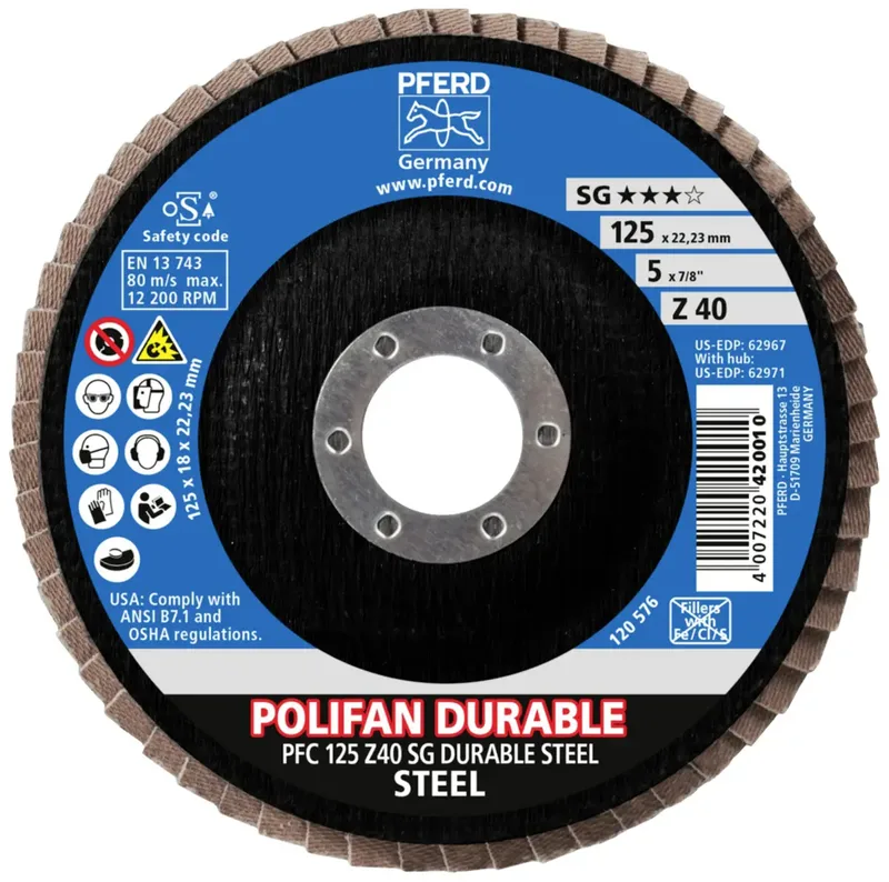 TOOLS 67782124 Fächerschleifscheibe Durchmesser 125 mm Körnung (num)=40 10 St. von PFERD – Produktbild 3 von 3