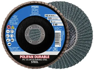 TOOLS 67782124 Fächerschleifscheibe Durchmesser 125 mm Körnung (num)=40 10 St. von PFERD – Produktbild 1 von 3
