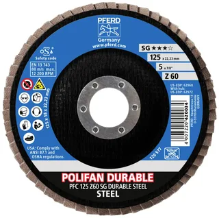 TOOLS 67782126 Fächerschleifscheibe Durchmesser 125 mm Körnung (num)=60 10 St. von PFERD – Produktbild 3 von 3