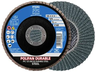 TOOLS 67782126 Fächerschleifscheibe Durchmesser 125 mm Körnung (num)=60 10 St. von PFERD – Produktbild 1 von 3
