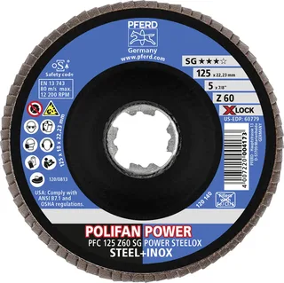 TOOLS 67786126 Fächerschleifscheibe Durchmesser 125 mm 10 St. de PFERD – image du produit 3 sur 3