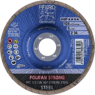 TOOLS 67788025 Z Sgp Strong Steel Fächerschleifscheibe Durchmesser 125 mm Körnung (num) 36 10 St. de PFERD – image du produit 3 sur 3