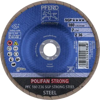 TOOLS 67788080 Z Sgp Strong Steel Fächerschleifscheibe Durchmesser 180 mm Körnung (num) 36 10 St. de PFERD – image du produit 3 sur 3