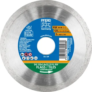TOOLS 68000012 Dg Fl Psf Diamanttrennscheibe Durchmesser 125 mm Bohrungs-Ø 22.23 mm 1 St. by PFERD – product image 1 of 2