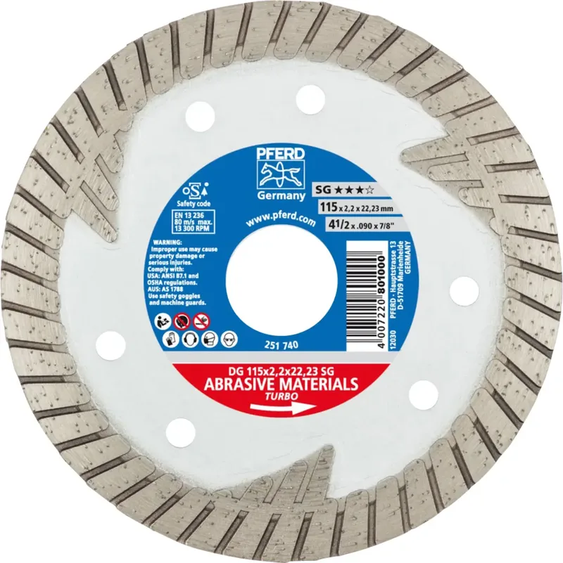 TOOLS 68000021 Dg Sg Diamanttrennscheibe Durchmesser 115 mm Bohrungs-Ø 22.23 mm 1 St. de PFERD – image du produit
