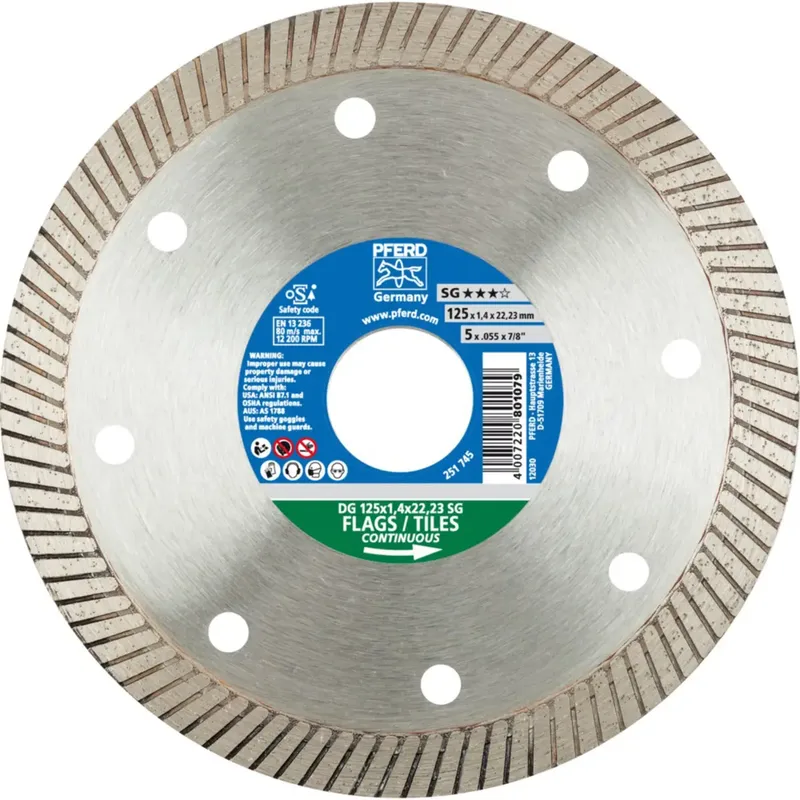 TOOLS 68000032 Dg Fl Sg Diamanttrennscheibe Durchmesser 125 mm Bohrungs-Ø 22.23 mm 1 St. de PFERD – image du produit 1 sur 2