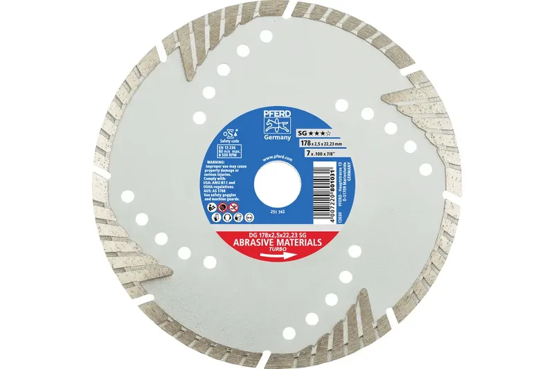 TOOLS 68000058 DG 150 x 2,2 x 22,23 SG Diamanttrennscheibe Durchmesser 150 mm Bohrungs-Ø 22.23 mm Ziegel, Stahlbeton, Stein, Beton 1 St. von PFERD – Produktbild