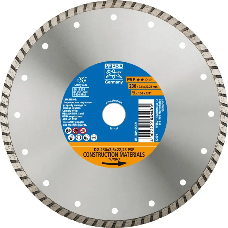 TOOLS 68023222 Dg Psf Diamanttrennscheibe Durchmesser 230 mm Bohrungs-Ø 22.23 mm 1 St. by PFERD – product image 1 of 2