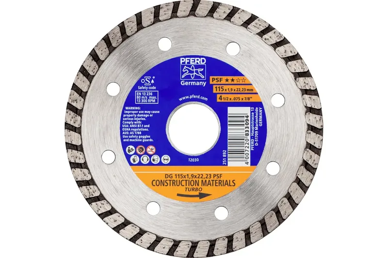 TOOLS 68300042 DG 115x1,9x22,23 START Diamanttrennscheibe Durchmesser 115 mm Bohrungs-Ø 22.23 mm Ziegel, Stahlbeton, Beton 1 St. fra PFERD – produktbillede