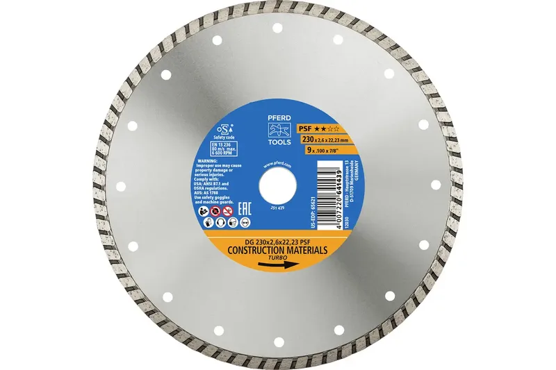 TOOLS 68300050 DG 230x2,6x22,23 START Diamanttrennscheibe Durchmesser 230 mm Bohrungs-Ø 22.23 mm Ziegel, Stahlbeton, Beton 1 St. van PFERD – productafbeelding