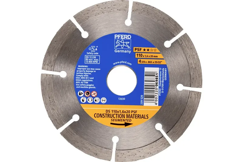 TOOLS 68300052 DS 110X1,6X20 START Diamanttrennscheibe Durchmesser 110 mm Bohrungs-Ø 20 mm Ziegel, Stahlbeton, Stein, Beton 1 St. by PFERD – product image