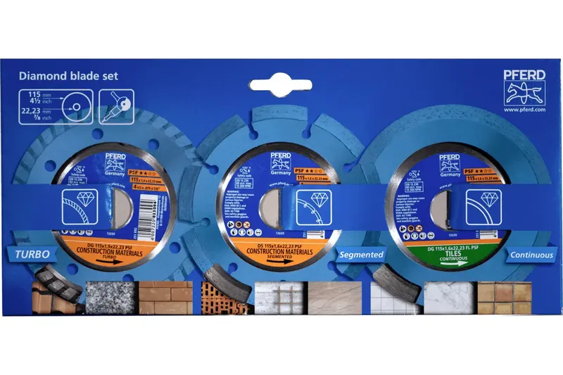 TOOLS 68300062 SET 115x1,6/1,9x22,23 START Diamanttrennscheibe Durchmesser 115 mm Bohrungs-Ø 22.23 mm Fliesen, Kacheln 1 Set by PFERD – product image