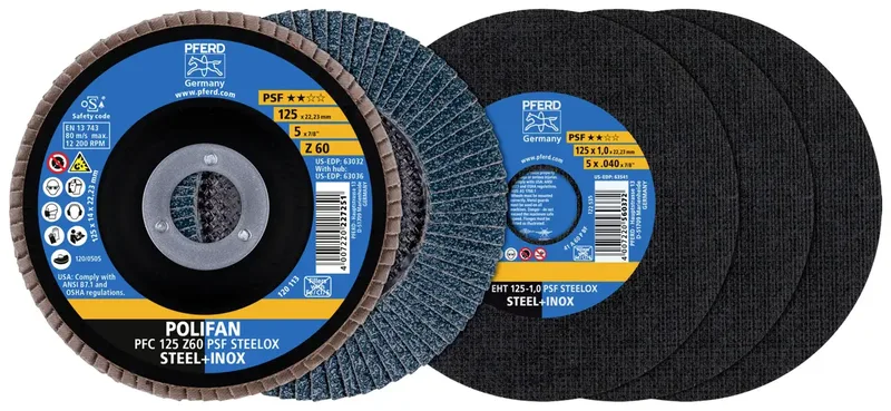 TOOLS 69198298 Fächerschleifscheibe Durchmesser 125 mm Körnung (num)=60 1 Set de PFERD – image du produit 1 sur 2