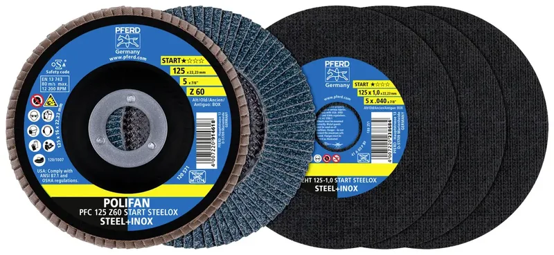 TOOLS 69198299 Fächerschleifscheibe Durchmesser 125 mm Körnung (num)=60 1 Set de PFERD – image du produit 1 sur 2