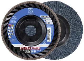 TOOLS 69301039 Fächerschleifscheibe Durchmesser 125 mm Körnung (num)=40 10 St. de PFERD – image du produit 1 sur 3