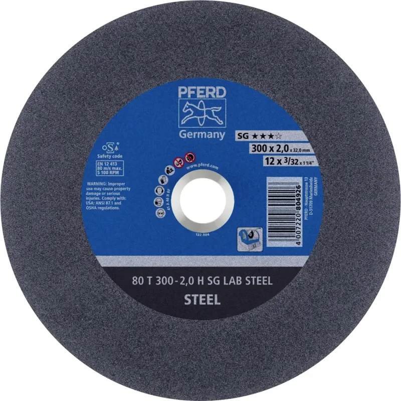 TOOLS 80 T 300-2,0 H SG LAB STEEL/32,0 66300100 Trennscheibe gerade 300 mm 20 St. Vergütungsstahl, Gusseisen, Stahl, Stahl, Stahlguss, Stahlguss de PFERD – image du produit