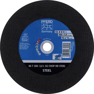 TOOLS 80 T 300-3,0 L SG CHOP HD STEEL/32,0 66323081 Trennscheibe gerade 300 mm 20 St. Vergütungsstahl, Stahl de PFERD – image du produit 1 sur 2