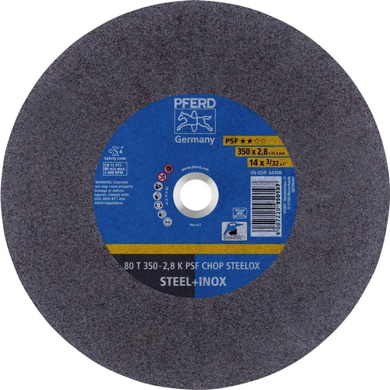 TOOLS 80 T 350-2,8 K PSF CHOP STEELOX/25,4 66323575 Doorslijpschijf recht 350 mm 10 stuk(s) RVS, Getemperd staal von PFERD – Produktbild
