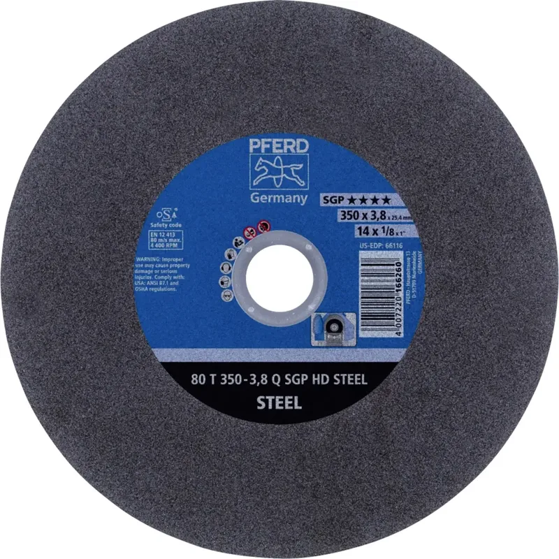 TOOLS 80 T 350-3,8 Q SGP HD STEEL/25,4 66323525 Trennscheibe gerade 350 mm 10 St. Vergütungsstahl, Stahl de PFERD – image du produit 1 sur 2