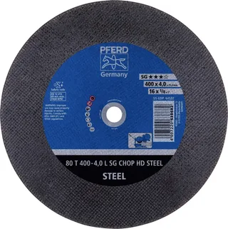 TOOLS 80 T 400-4,0 L SG CHOP HD STEEL/25,4 66324080 Trennscheibe gerade 400 mm 10 St. Vergütungsstahl, Stahl de PFERD – image du produit 1 sur 2