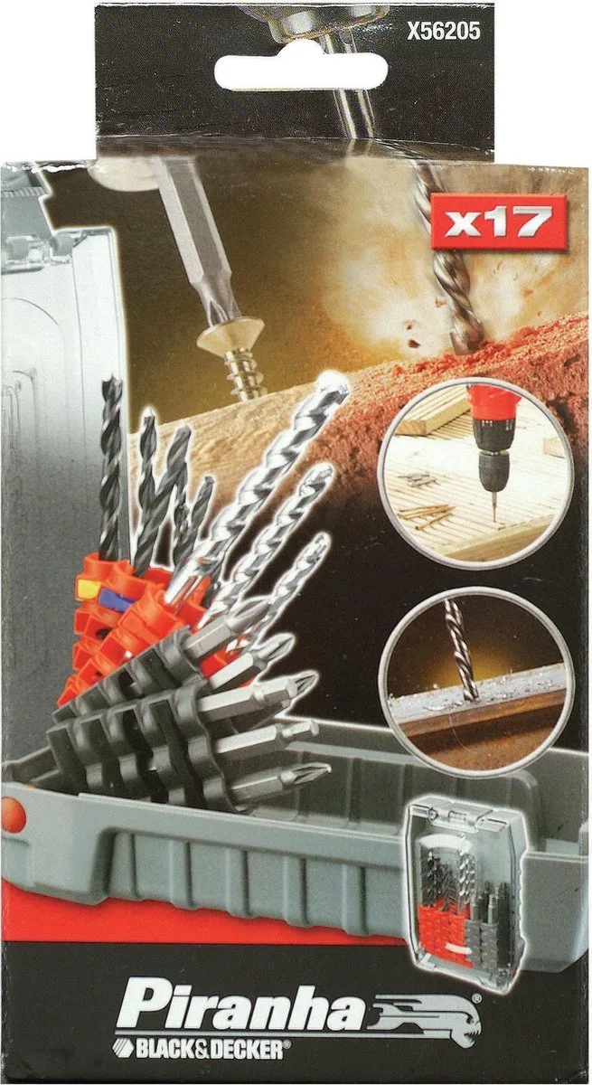 Boorset - Bitset - Bitwaaierset 17 delig by Piranha – product image