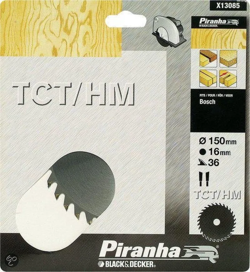 Cirkelzaagblad TCT/HM, 150x16mm 36 tanden X13085 van Piranha – productafbeelding