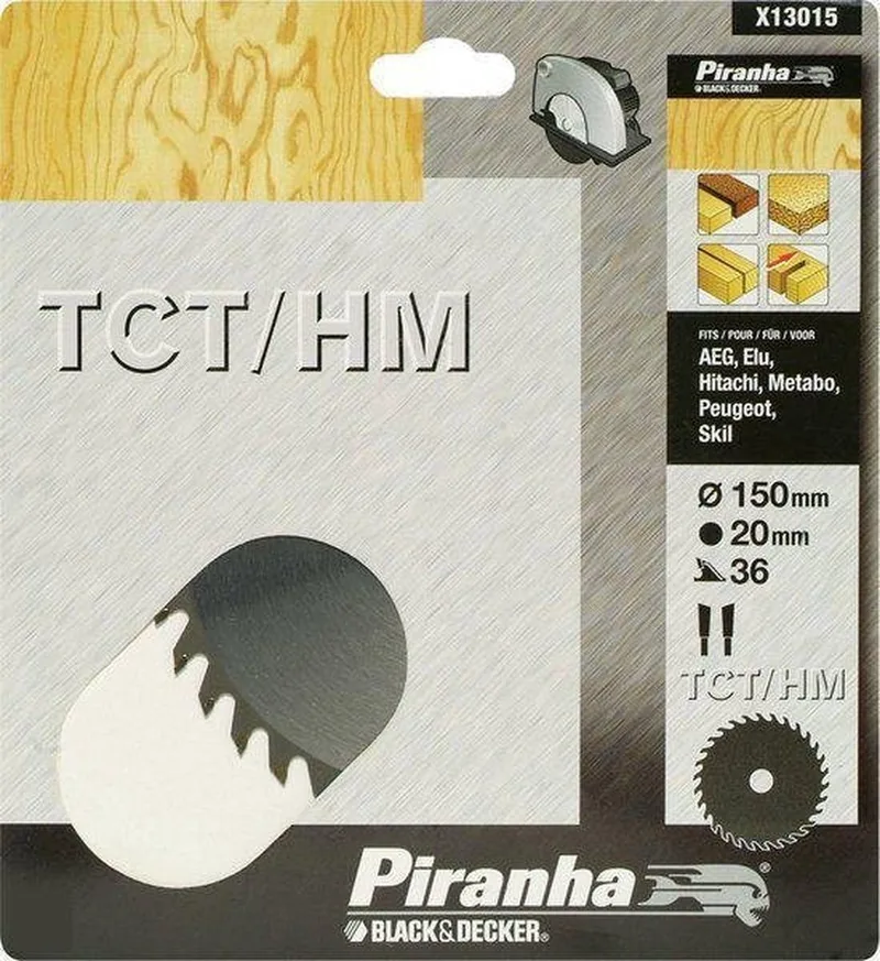 Cirkelzaagblad TCT/HM, 150x20mm 36 tanden X13015 de Piranha – image du produit
