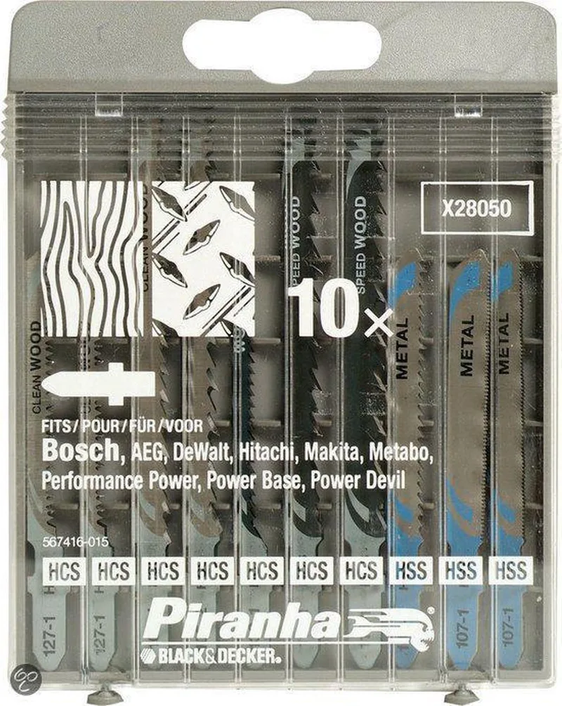 Decoupeerzaagblad Cassette combi hout / metaal, T-Aansluiting X28050 by Piranha – product image